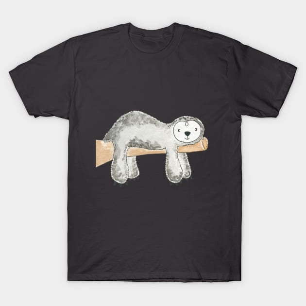 Cute Sloth Hanging out in a tree T-Shirt by littlebigbit